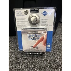 InSinkErator STS-OOSN SinkTop Satin Nickel Button Dual Outlet Switch New/ Sealed